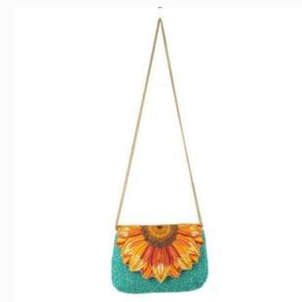 💎SOLD 💎NWT Retired Rare MF  Beads Sunflower Power Crossbody Clutch. Collectib… - Picture 5 of 16